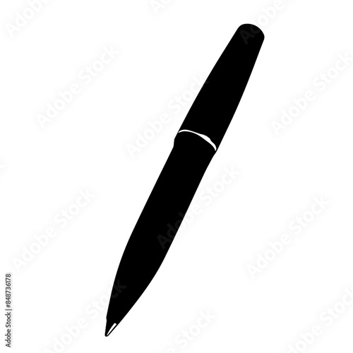 pen black vector  design logo silhouette 