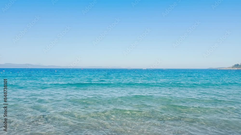 Clean blue flag beaches of Halkidiki Peninsula, Greece