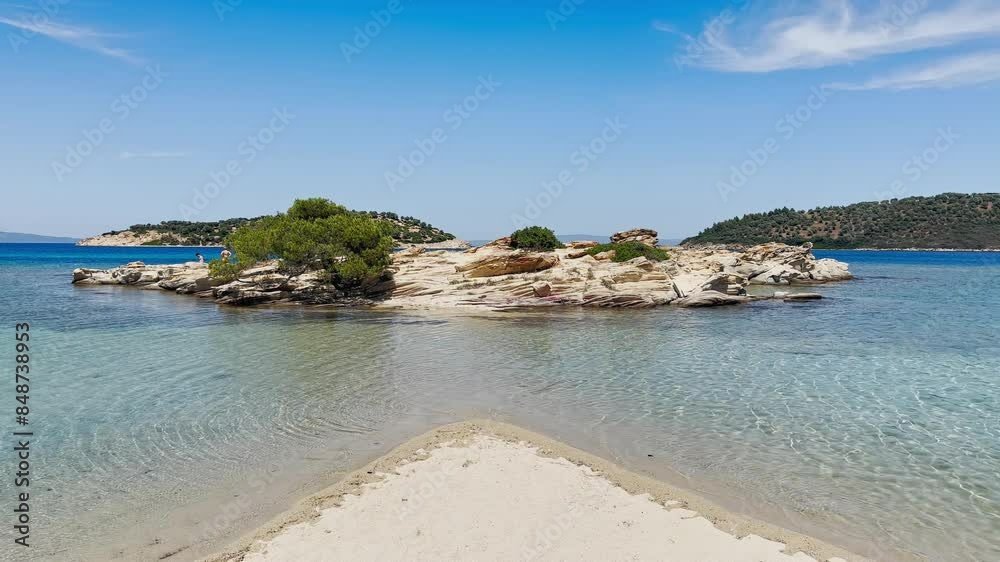 Clean blue flag beaches of Halkidiki Peninsula, Greece Clean blue flag beaches of Halkidiki Peninsula, Greece