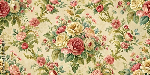 Elegant vintage victorian floral pattern seamless design, vintage, victorian, floral, pattern, seamless, retro
