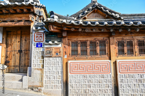 Seoul, South Korea - NOV 03, 2023: Bukchon Hanok Village