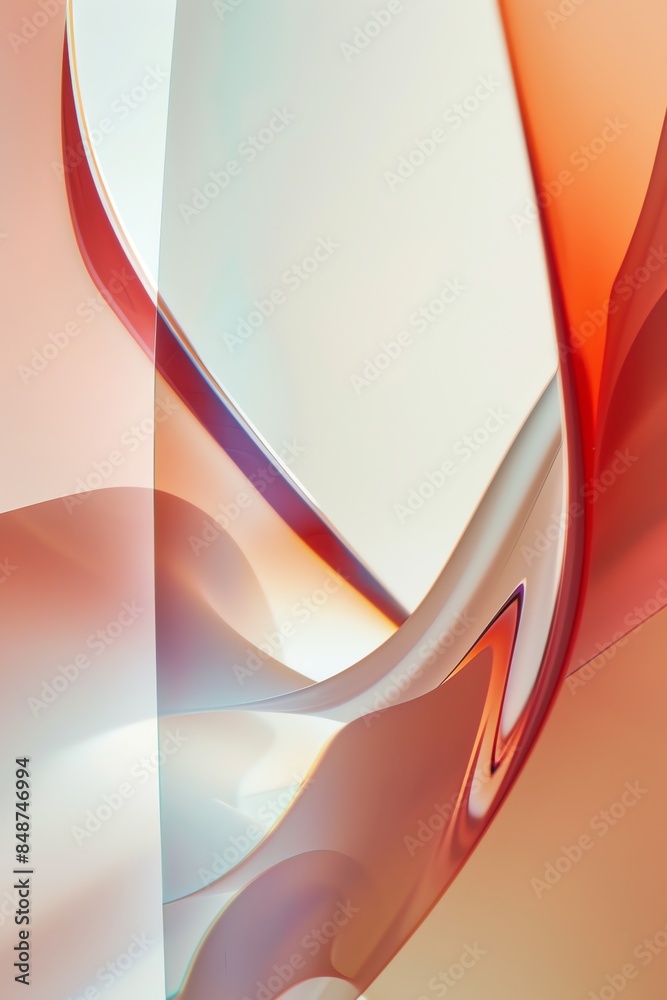 Naklejka premium wallpaper for mobile phone glass modern liquid colorsm\, abstract, design, wallpaper, glass, liquid, background, pattern, modern, illustration, texture, graphic, gradient, transparent, 2:3, red color