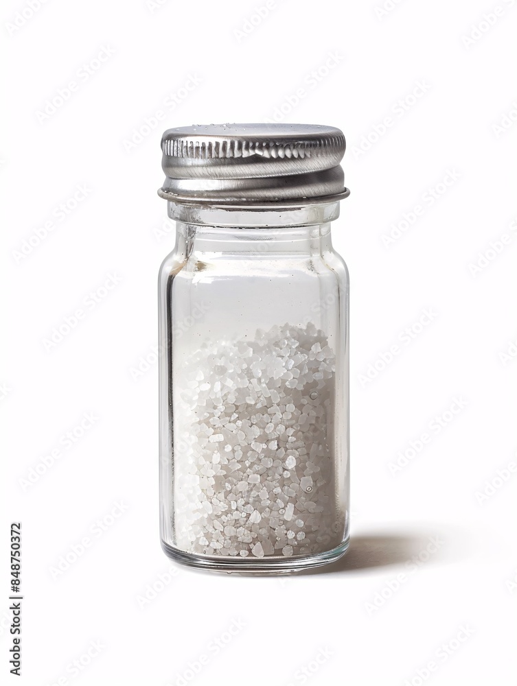 A solitary container of sodium on a plain backdrop. A solitary container of sodium on a plain backdrop.
