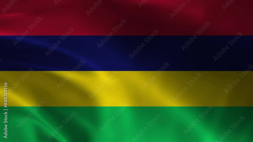 3D VIDIO OF MAURITIUS FLAG 3D VIDIO OF MAURITIUS FLAG