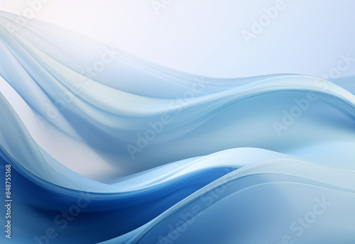 Abstract blue wave background with white and blue background.