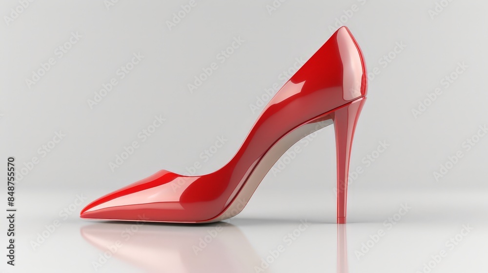 High heel women's shoes on a white background. accessory on white background. High heel women's shoes on a white background. accessory on white background.