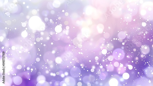 Generate a background with soft bokeh lights in various shades of purple, white background