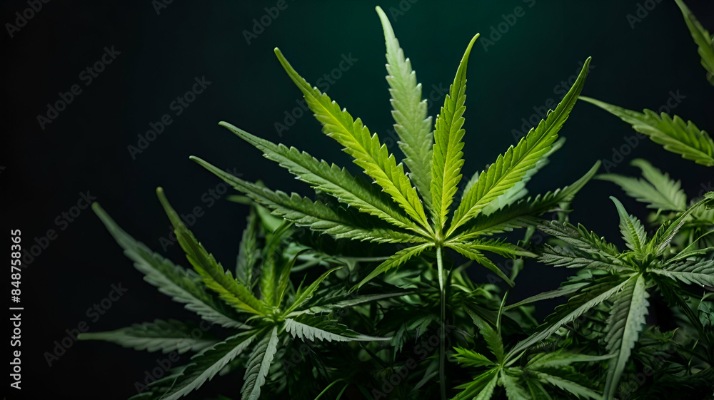 cannabis leaf background with copy space ganrative.ai cannabis leaf background with copy space ganrative.ai