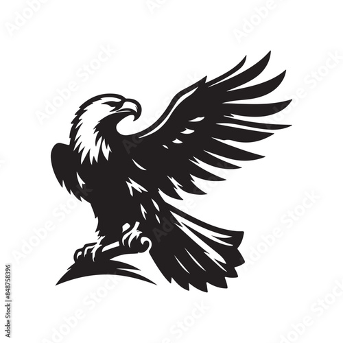 Bald Eagle Silhouette Vector Art