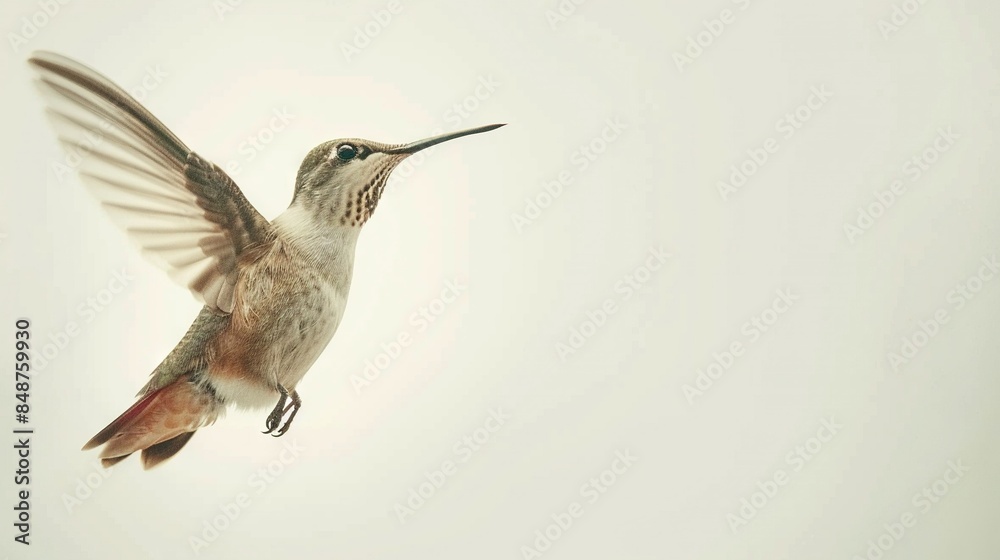 Fototapeta premium Wings Spread Wide; Beak Open