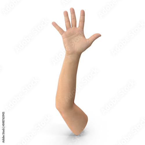 Realistic 3D Modeled Bionic Hand PNG Image for Technology, Robotics, and Medical Illustrations