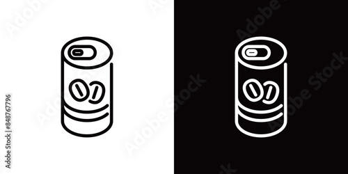 シンプルな缶コーヒーの線画アイコン