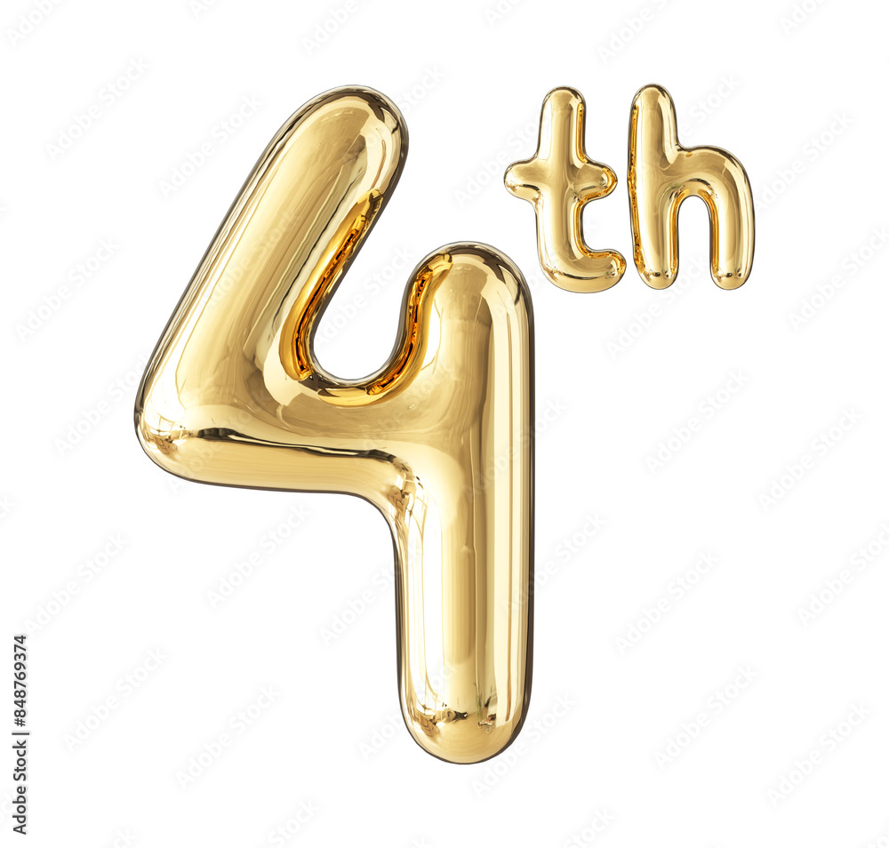 Anniversary Gold Number 4 Anniversary Gold Number 4