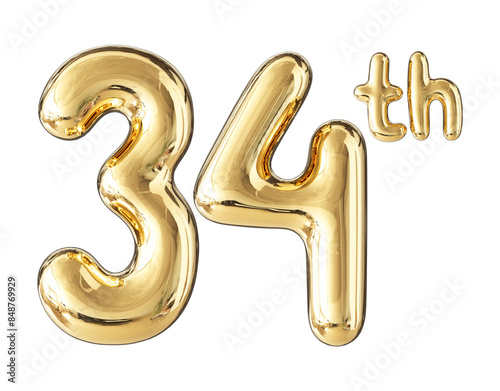 Anniversary Gold Number 34