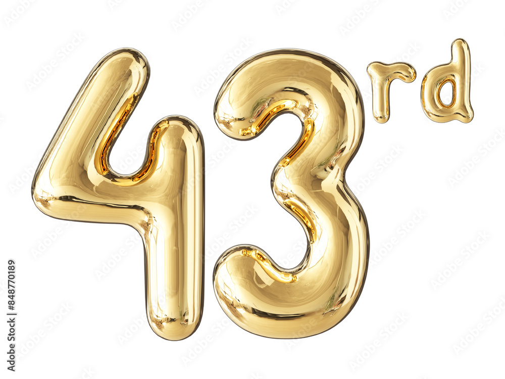 Anniversary Gold Number 43 Anniversary Gold Number 43