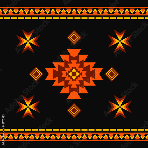 Native american Indian pattern geometric ethnic textile texture