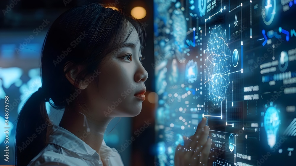 AI Powered Virtual Assistant Helping Manage Daily Tasks with Holographic Interface AI Powered Virtual Assistant Helping Manage Daily Tasks with Holographic Interface