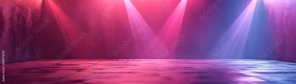 Chic Neon Pink and Purple Backdrop with Glowing Light Rays for Fashion Product Displays Chic Neon Pink and Purple Backdrop with Glowing Light Rays for Fashion Product Displays
