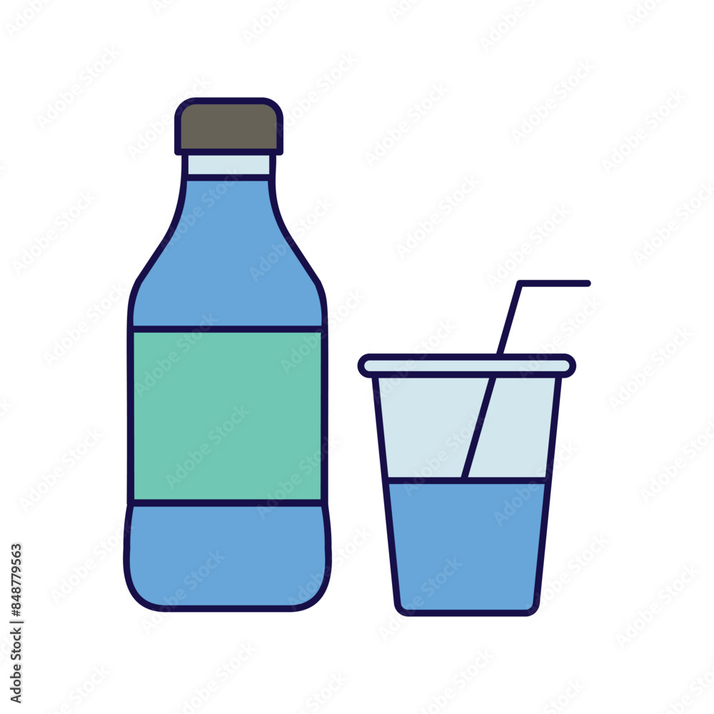 soda icon with white background vector stock illustration soda icon with white background vector stock illustration