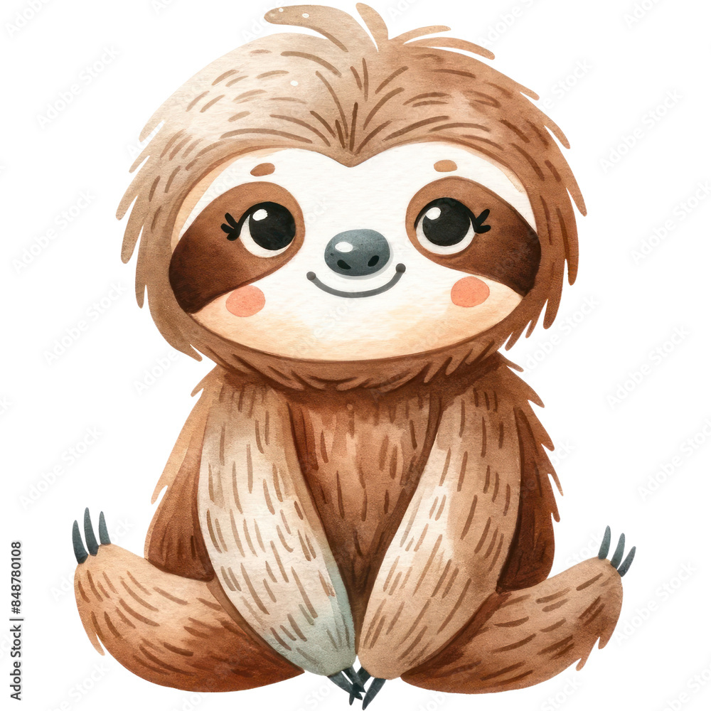 Fototapeta premium watercolor cute slot