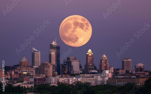 Full moon at its perigee during the supermoon
