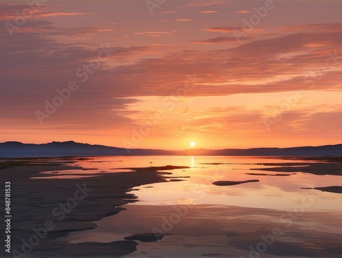 sunset over the sea