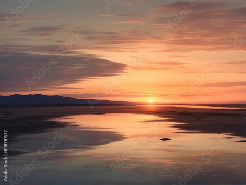 sunset over the sea