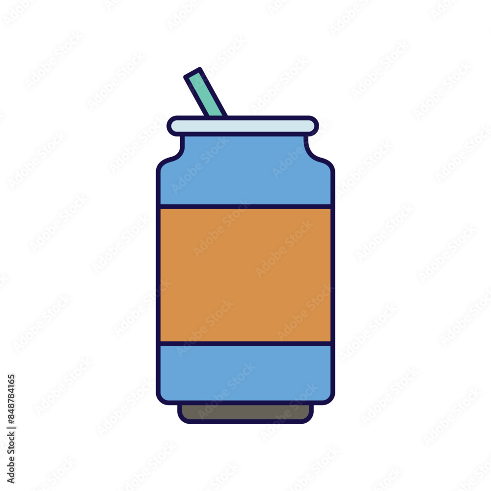soda can icon with white background vector stock illustration