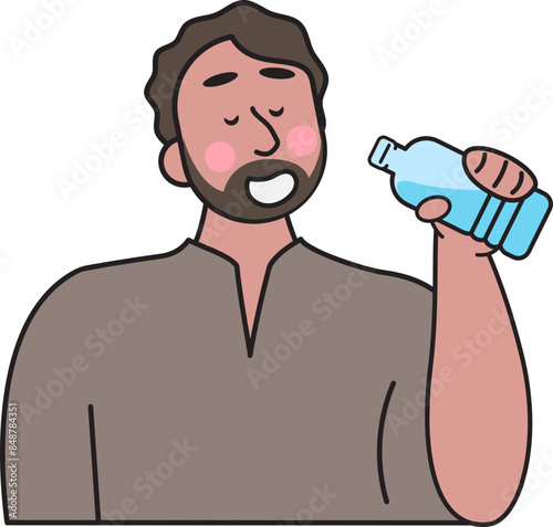 India people drink water in heat wave.