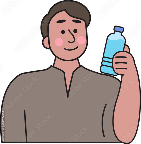 India people drink water in heat wave.