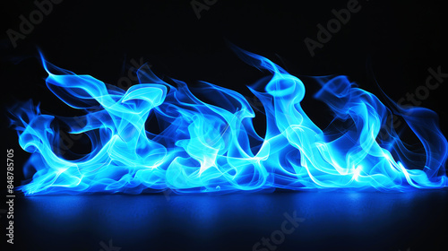 Blue flame fire overlay