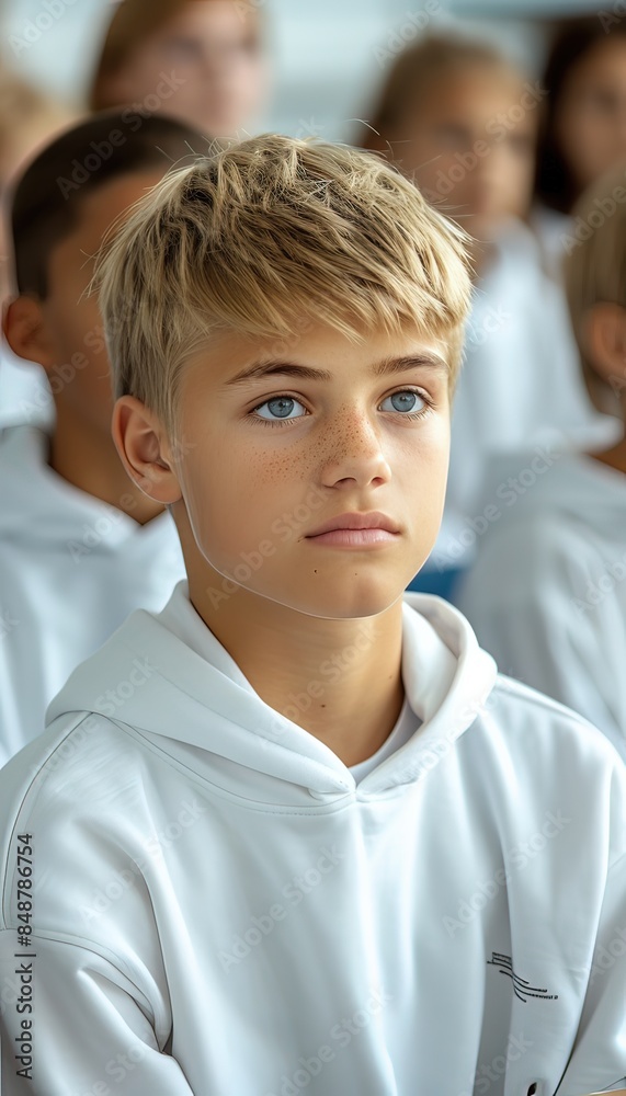thoughtful schoolboy thinking about lessons thoughtful schoolboy thinking about lessons