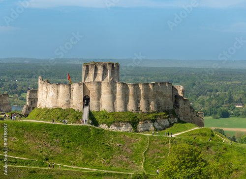 ruins of castle gaillard in normandy france