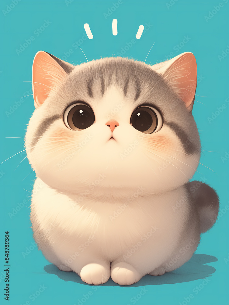 A variety of cat image libraries.Cute animal patterns of various breeds ...
