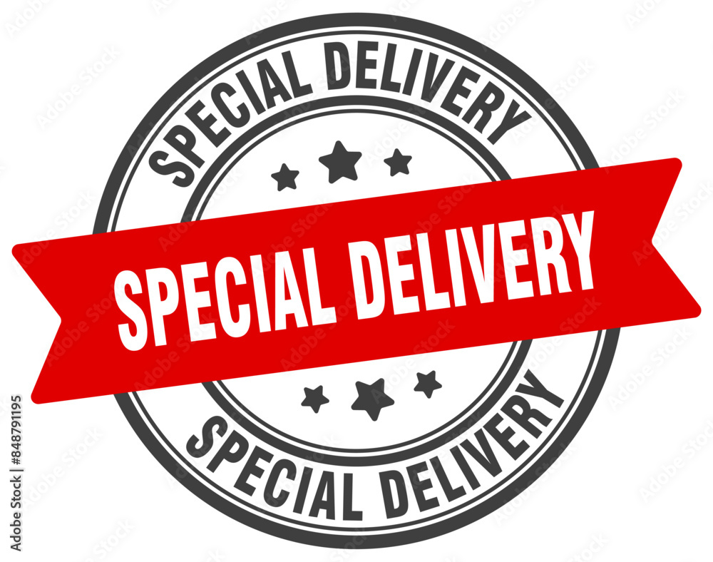special delivery stamp. special delivery label on transparent background. round sign special delivery stamp. special delivery label on transparent background. round sign