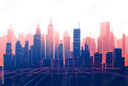 a Futuristic City Skyline, the AI Image Generator,