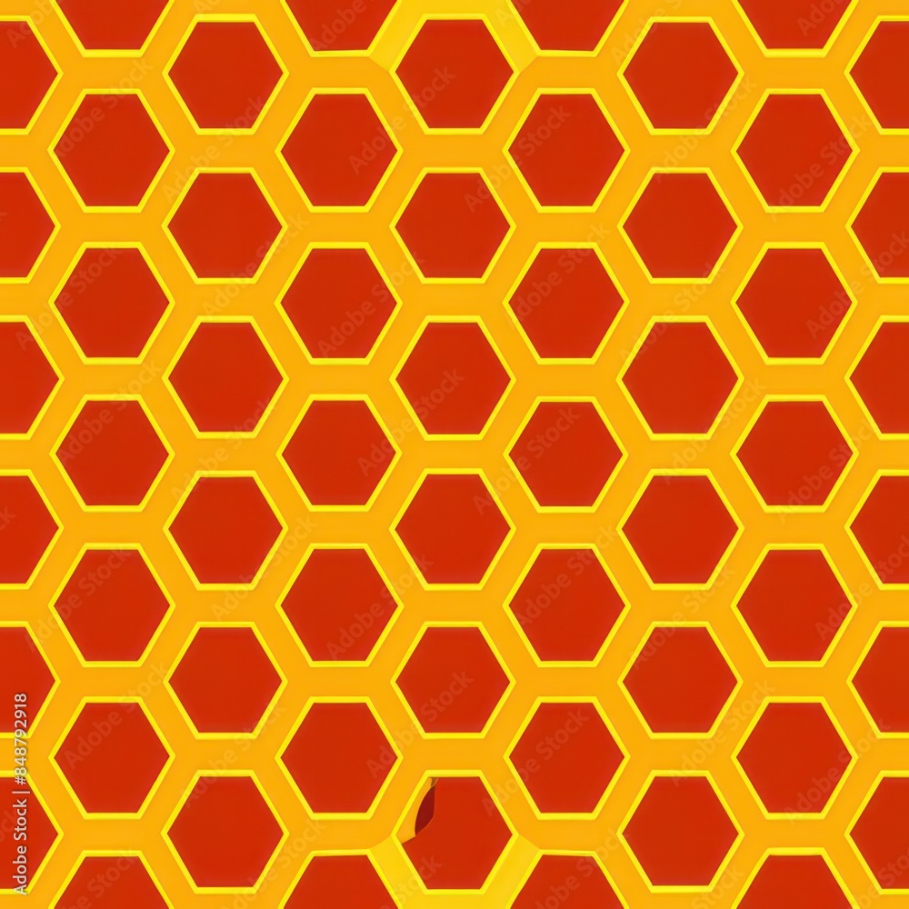 Seamless pattern of repeating hexagonal shapes arranged in a honeycomb-like grid, reminiscent of a beehive or cellular structure, Generative AI Seamless pattern of repeating hexagonal shapes arranged in a honeycomb-like grid, reminiscent of a beehive or cellular structure, Generative AI