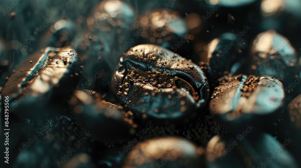 Close up shot of coffee beans Close up shot of coffee beans