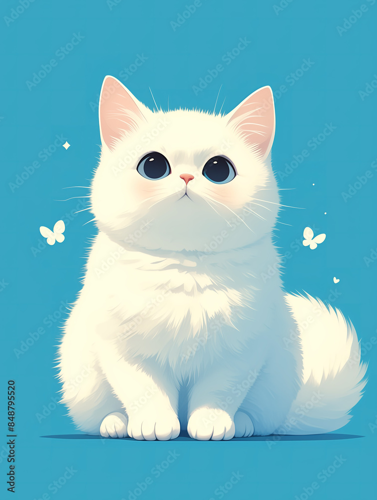 A variety of cat image libraries.Cute animal patterns of various breeds ...