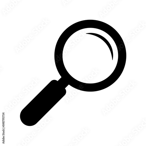 Magnifying glass icon, magnifier or loupe sign. Search icon.