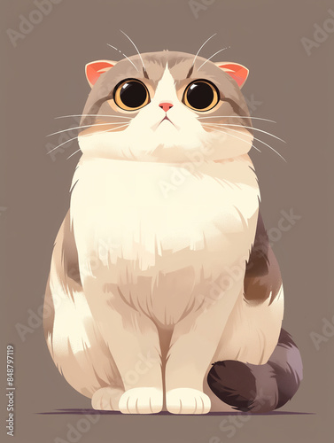 A variety of cat image libraries.Cute animal patterns of various breeds of cats, illustrations, posters, background images, decorative graphics, wallpapers, stickers.