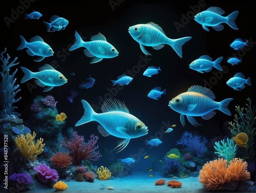 fish in aquarium photo