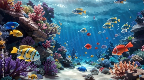 coral reef and fish
