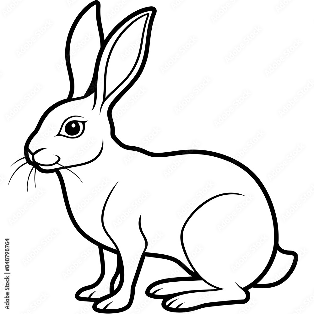 Obraz premium vector illustration of a rabbit