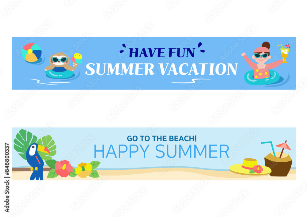  banner design and summer
