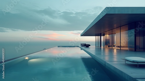 Luxurious swimming pool, elegant swimming pool, swimming pool in front of home, house swimming pool,