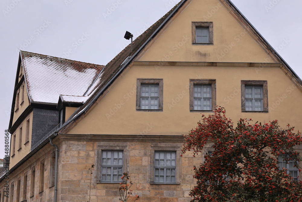 Fototapeta premium Blick in die Altstadt von Bayreuth in Bayern 