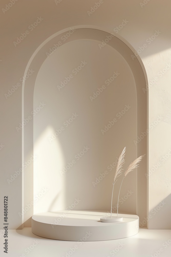 front view of 3d product mockup scene for products, relatively empty scene, plain colour, pastel colour 2:3 front view of 3d product mockup scene for products, relatively empty scene, plain colour, pastel colour 2:3