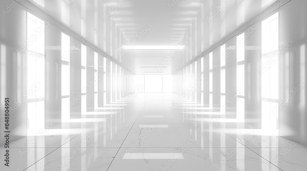 white background architecture glossy room 3d render illustration white background architecture glossy room 3d render illustration