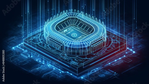 Futuristic Football Stadium